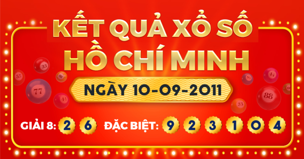 Kết quả xổ số TP.Hồ Chí Minh ngày 10/9/2011