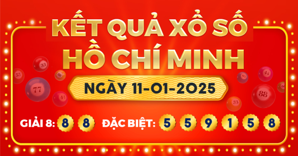 Kết quả xổ số TP.Hồ Chí Minh ngày 11/1/2025