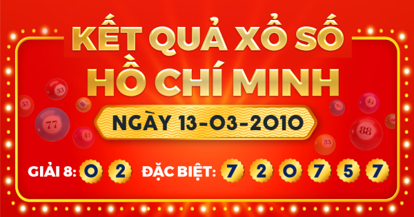 Kết quả xổ số TP.Hồ Chí Minh ngày 13/3/2010