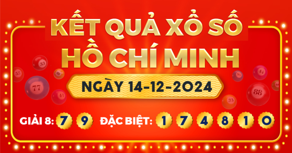 Kết quả xổ số TP.Hồ Chí Minh ngày 14/12/2024