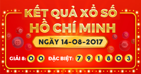 Kết quả xổ số TP.Hồ Chí Minh ngày 14/8/2017