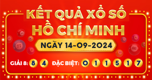 Kết quả xổ số TP.Hồ Chí Minh ngày 14/9/2024