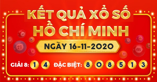 Kết quả xổ số TP.Hồ Chí Minh ngày 16/11/2020