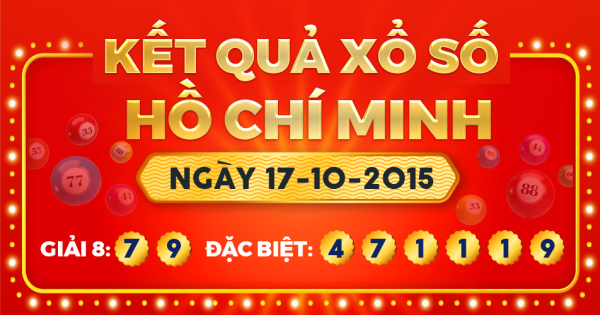 Kết quả xổ số TP.Hồ Chí Minh ngày 17/10/2015
