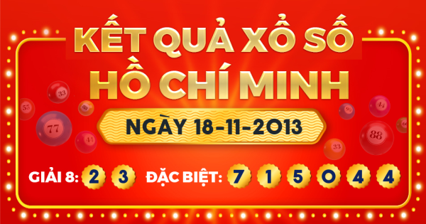 Kết quả xổ số TP.Hồ Chí Minh ngày 18/11/2013