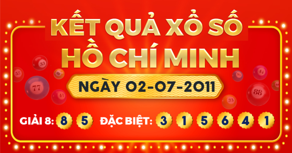 Kết quả xổ số TP.Hồ Chí Minh ngày 2/7/2011