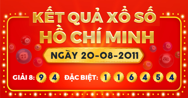 Kết quả xổ số TP.Hồ Chí Minh ngày 20/8/2011