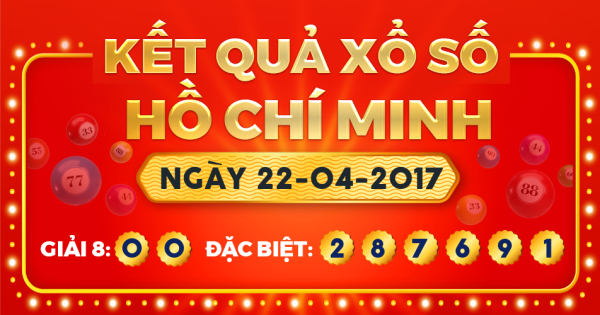 Kết quả xổ số TP.Hồ Chí Minh ngày 22/4/2017
