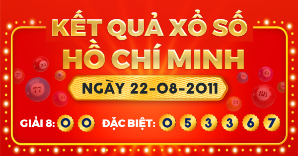 Kết quả xổ số TP.Hồ Chí Minh ngày 22/8/2011