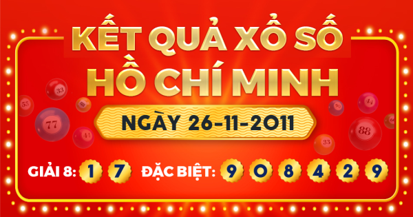 Kết quả xổ số TP.Hồ Chí Minh ngày 26/11/2011