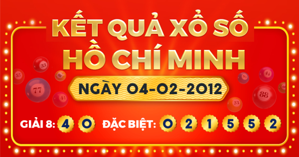 Kết quả xổ số TP.Hồ Chí Minh ngày 4/2/2012