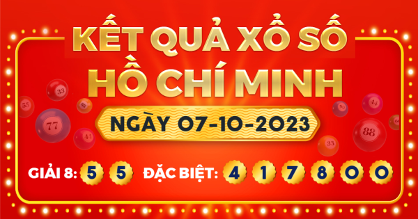 Kết quả xổ số TP.Hồ Chí Minh ngày 7/10/2023