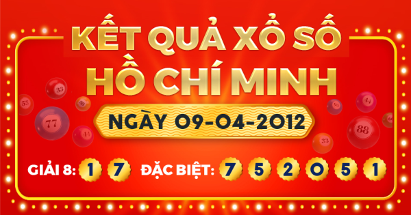 Kết quả xổ số TP.Hồ Chí Minh ngày 9/4/2012